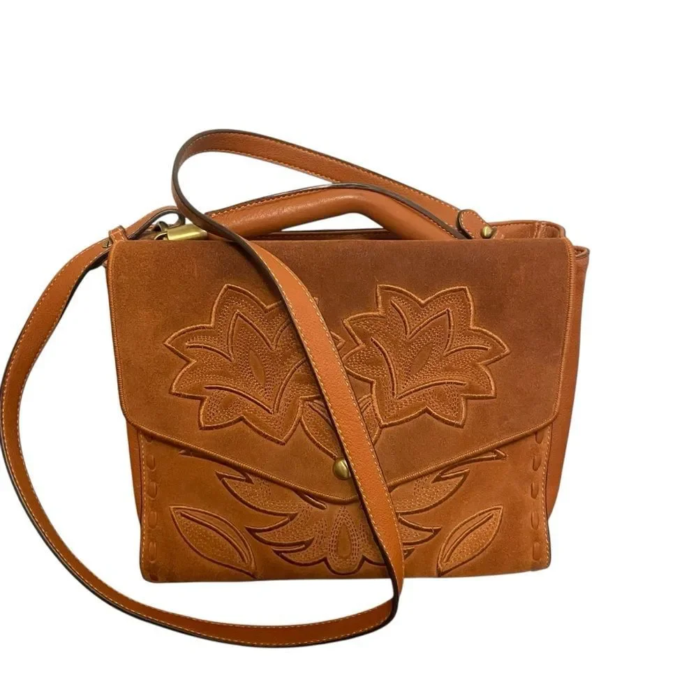 Sam Edelman Leather Leaf Boho Shoulder Bag‎ - Picture 2 of 6